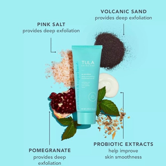 TULA Skin Care Probiotics and Superfoods So Poreless Exfoliating Blackhead Scrub - Picture 1 of 6